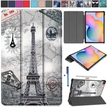 

For Samsung Galaxy Tab S6 Lite 10.4" P610 Sleep Wake Up Print PU Leather Stand Flip Stand Tablet Case Cover