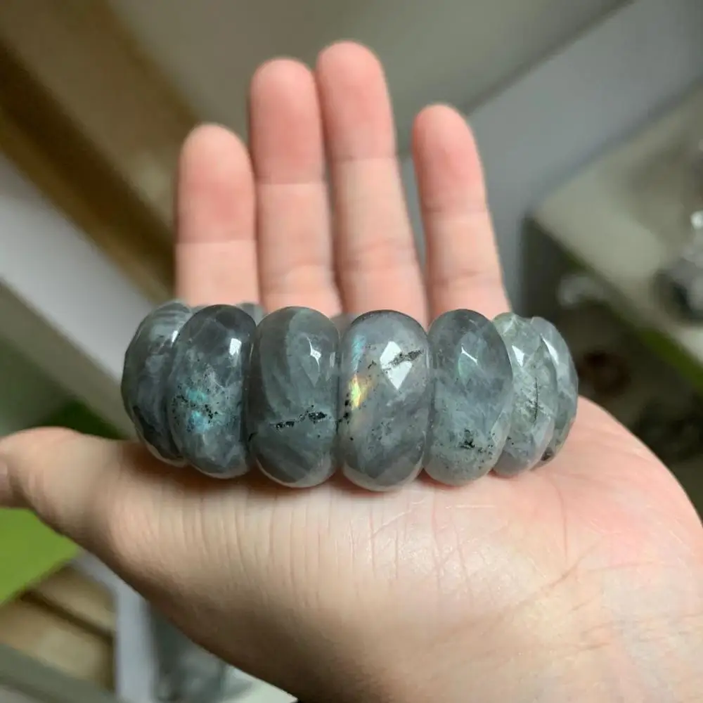 Preise Natur Labradorit stein armband naturstein armband DIY schmuck für frau für geschenk freies verschiffen großhandel!