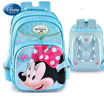 

Disney Cute Cartoon Schoolbag Mickey Mouse Minnie Backpack Kids Kindergarten School Bag Children 7-14 Years Old Bag Girls Gift