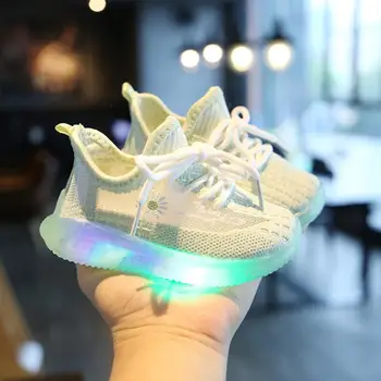 

Kids led glowing light up tennis shoes for toddler baby boys girls flash luminous sneakers kids boys girls running sport shoes