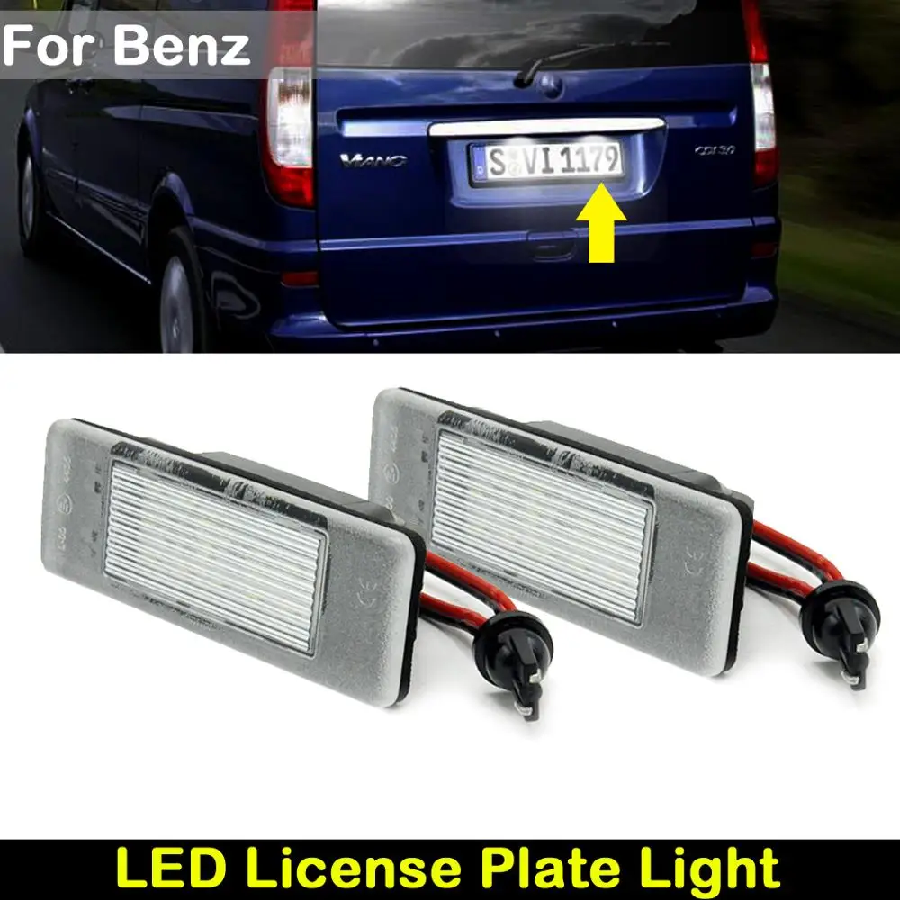 Per Benz Sprinter(W906) Vito(W639) Viano(W639) Led Bianco Auto Luce Targa Posteriore Lampada Targa