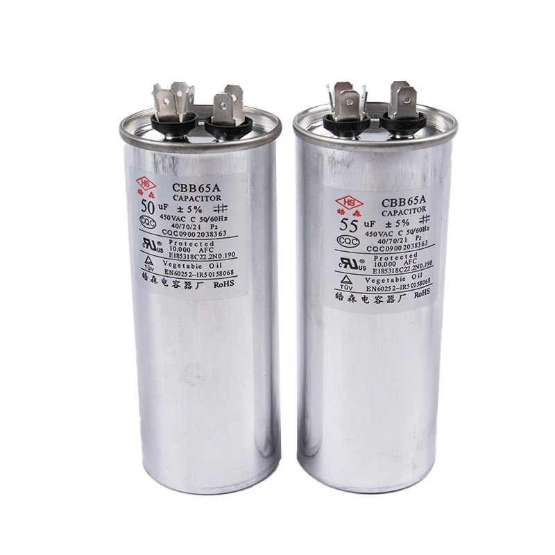 Condensador de arranque del compresor del aire acondicionado CBB65, 1 pieza, 10uF, 20uF, 30uF, 40uF, 50uF, 55uF, 450V, CA|Accesorios y piezas de reemplazo| - AliExpress