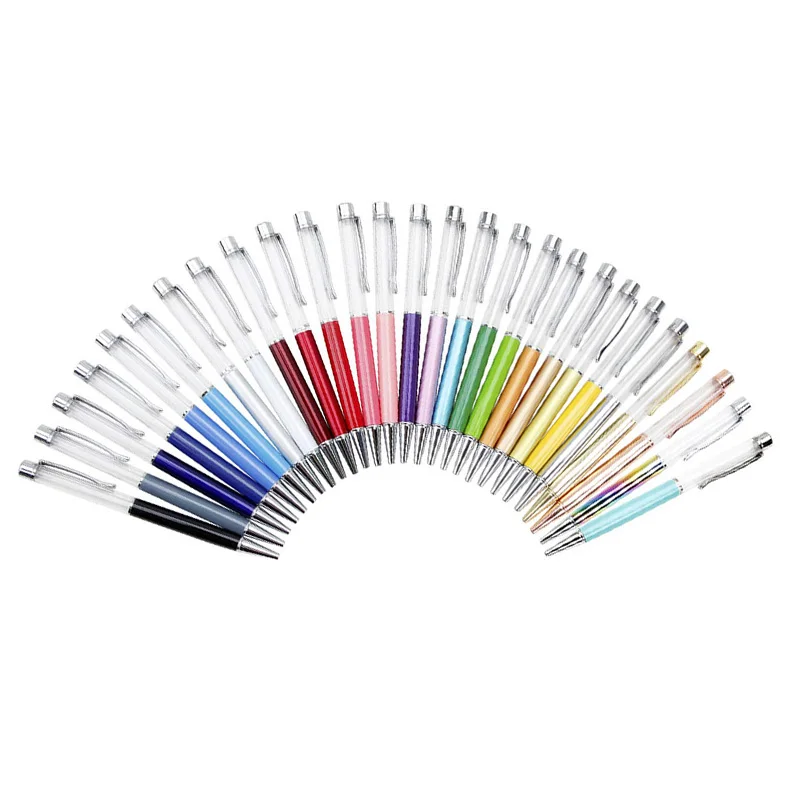 

27 PACK Colorful Empty Tube Floating DIY Pens Ballpoint Pens, Building Your Favorite Liquid Sand Pens Gift