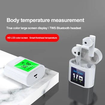 

Robotcube M6 PLUS High Quality TWS True Wireless Bluetooth Headset With Body Temperature Test Measurement 2020