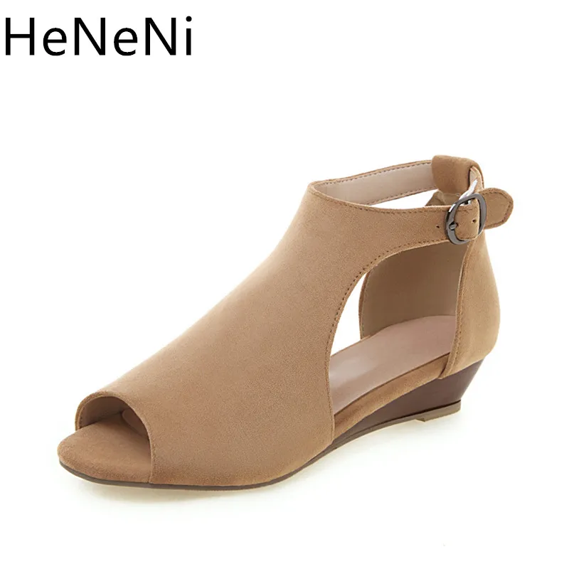 

Sandals Women Summer Ladies Wedge Sandals Fashion Fish Mouth Hollow Roma Shoes Comfortable Lady Platform Shoes sandalias mujer