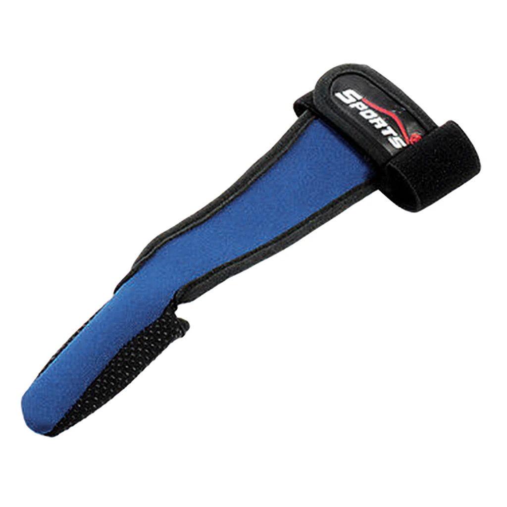 Adjustable Fishing Gloves Non-Slip Single Finger Stall Glove Fishing Casting Glove Blue 