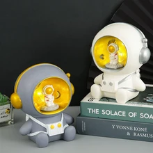 

2 In1 Creative Night Light Astronaut Light Table Lamp Creativity Piggy Bank Night Light for Children Bedroom Lamparas Mesa Noche