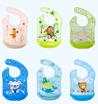 

Baby Children Three-dimensional Removable Bib Waterproof Bib Wash-Free Bib EVA Rice Bag Imitation Silicone