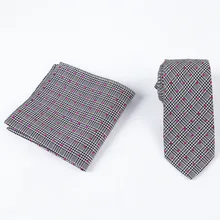 Поперечная граница поставки товаров мужской галстук платок костюм-стиль узор в горошек пряжа окрашенный шелковый галстук карман квадратный комплект из двух предметов