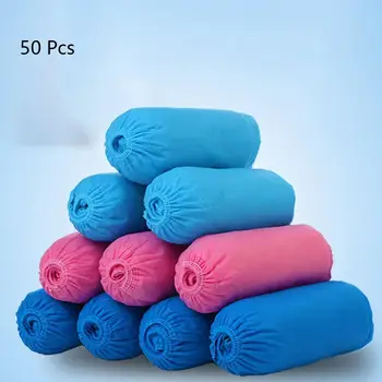 

100 Pcs Disposable Shoe Covers Non Slip Durable Water Shoe Covers Resistance Non-Woven Fabrics Boot For Construction