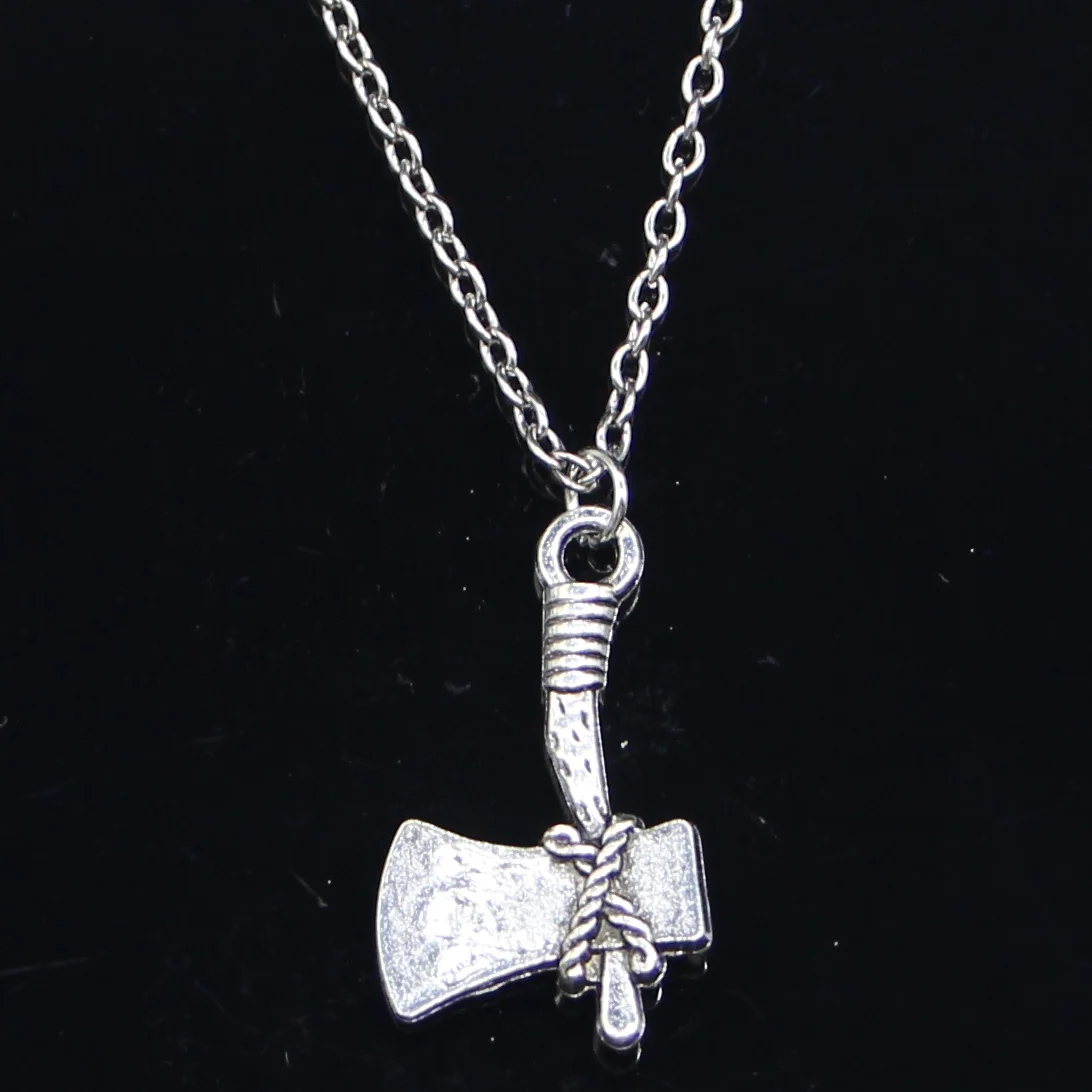 20pcs New Fashion Necklace 28x15mm stone axe ax Pendants Short Long Women Men Colar Gift Jewelry Choker | Украшения и аксессуары