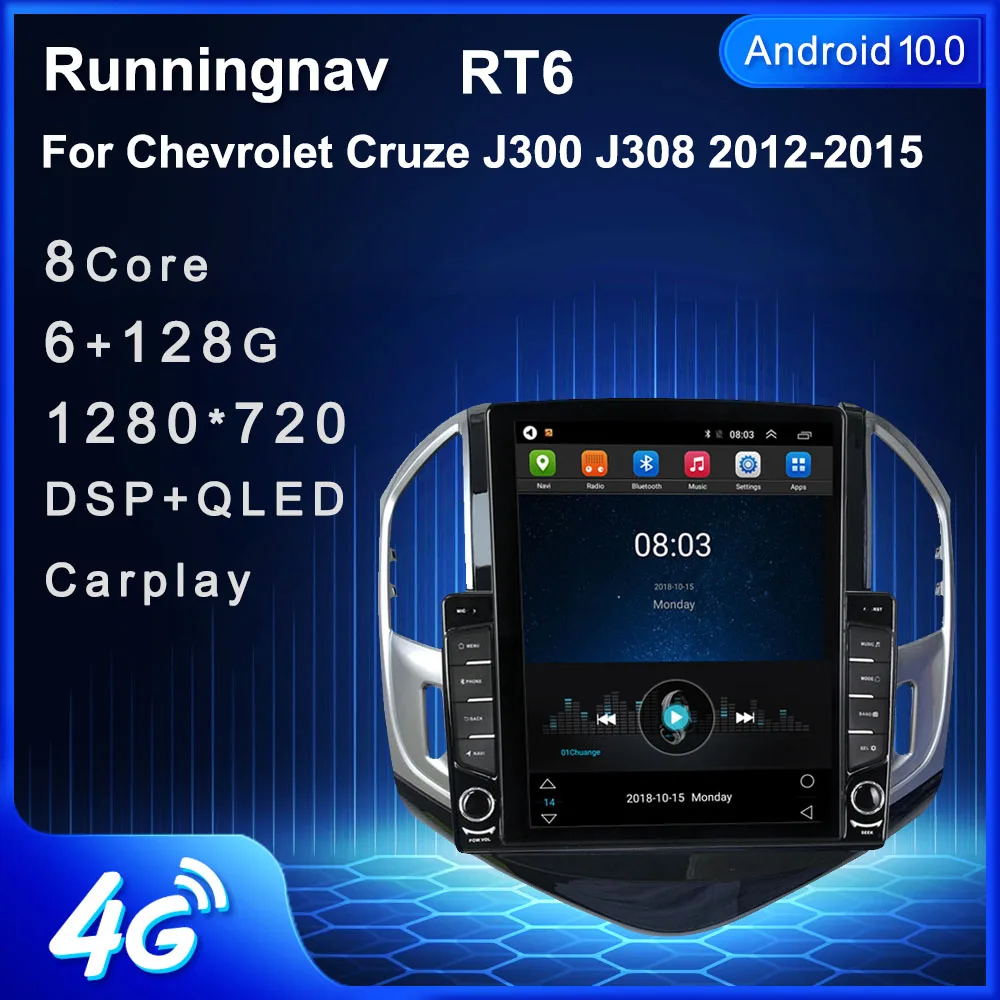 Runningnav для Chevrolet Cruze J300 J308 2012-2015 Tesla Тип Android автомобильное радио мультимедийный