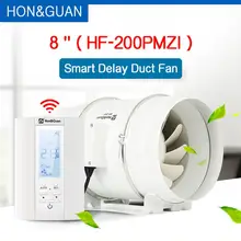 220V 8 ''экстрактор Смарт рядный канальный вентилятор& влажности и таймер-Ванная комната вентиляция вентилятор с умным Сенсор контроллер(200 мм
