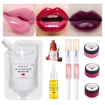 

Simple DIY Lip Gloss Base Gel Set Moisturizing Clear Lipgloss Base Safe Handmade Cosmetic Lasting Lip Gloss Set