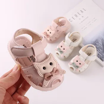 

sandals Toddler Infant Kids Baby Girls Hollow Out Party Cat Leather Shoes Sandals sandalias sandals for little girls