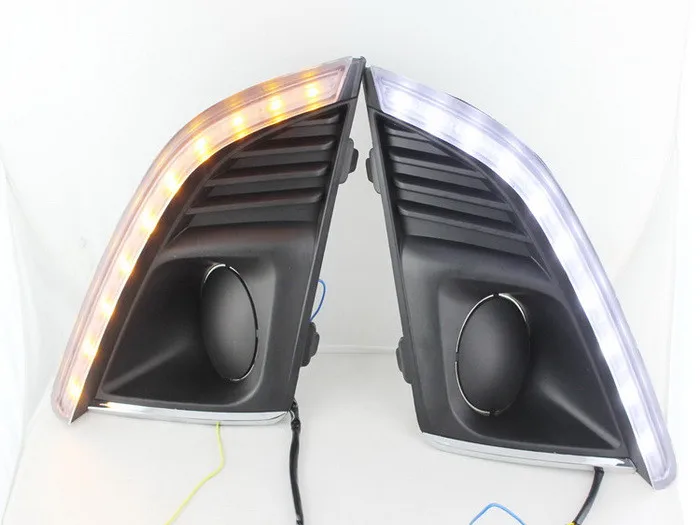 July King светодиодный фонарь дневного света, СВЕТОДИОДНЫЙ DRL с желтыми поворотниками, чехол для Chevrolet крутой хэтчбек 2012