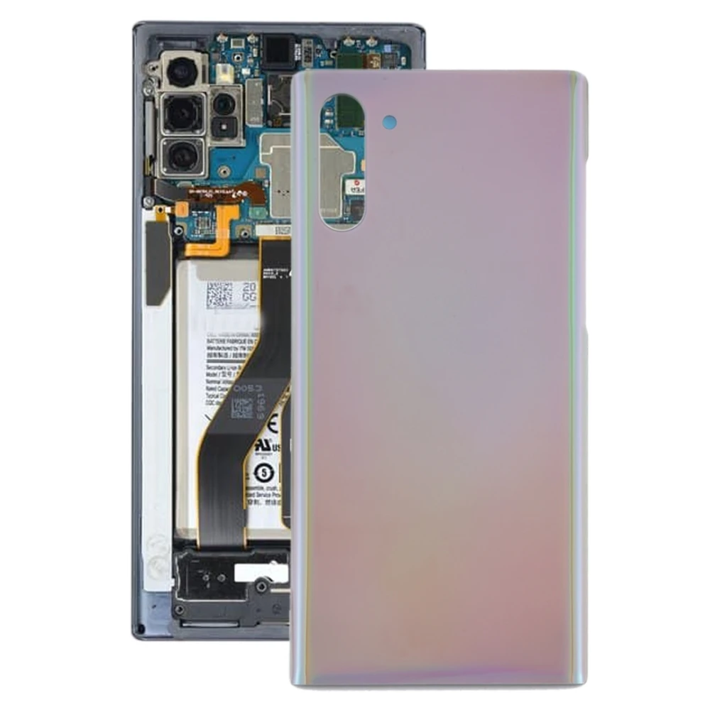 Серебристый Телефон Батарея задняя крышка Замена для samsung Galaxy Note 10 смартфон ремонт Запчасти - Цвет: Серебристый