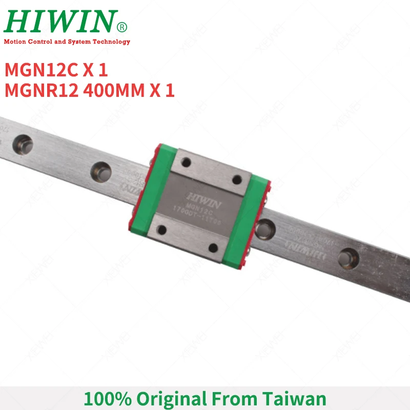 

Free Shipping Stainless Steel HIWIN MGN12C Standard slide block Carriages with 400mm MGN12 Linear Guide Rail