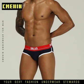 

New Arrival Cotton LOGO Breathable Sexy Undenwear Men Jockstrap Briefs Male UnderwearBikini Gay Men Underwear Male Jock Strap