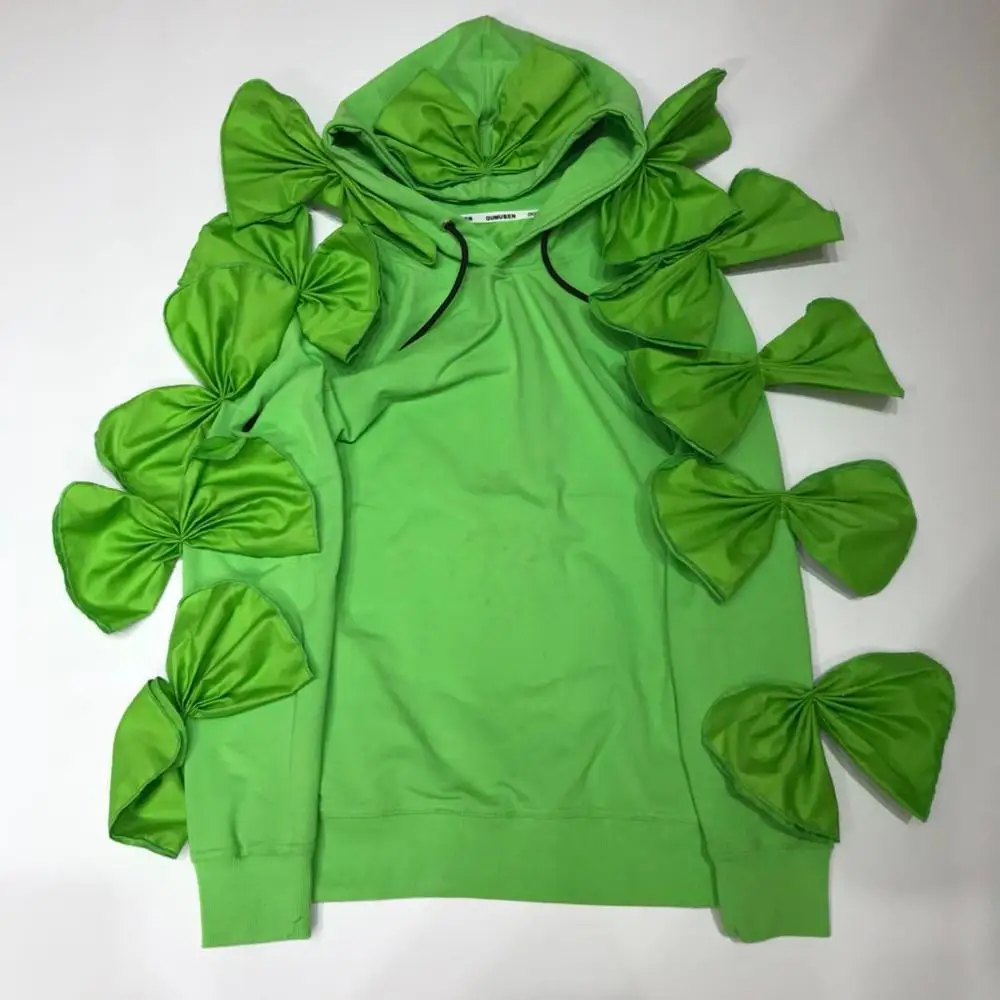 new autumn women fashion bowknot sweatshirt women loose Hooded sweatshirt