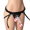 Godemiché à sangle noire réaliste pour femmes, hommes, Couples, culotte à sangle pour lesbiennes, jeux pour adultes, jouets sexuels, produits sexuels ► Photo 1/6