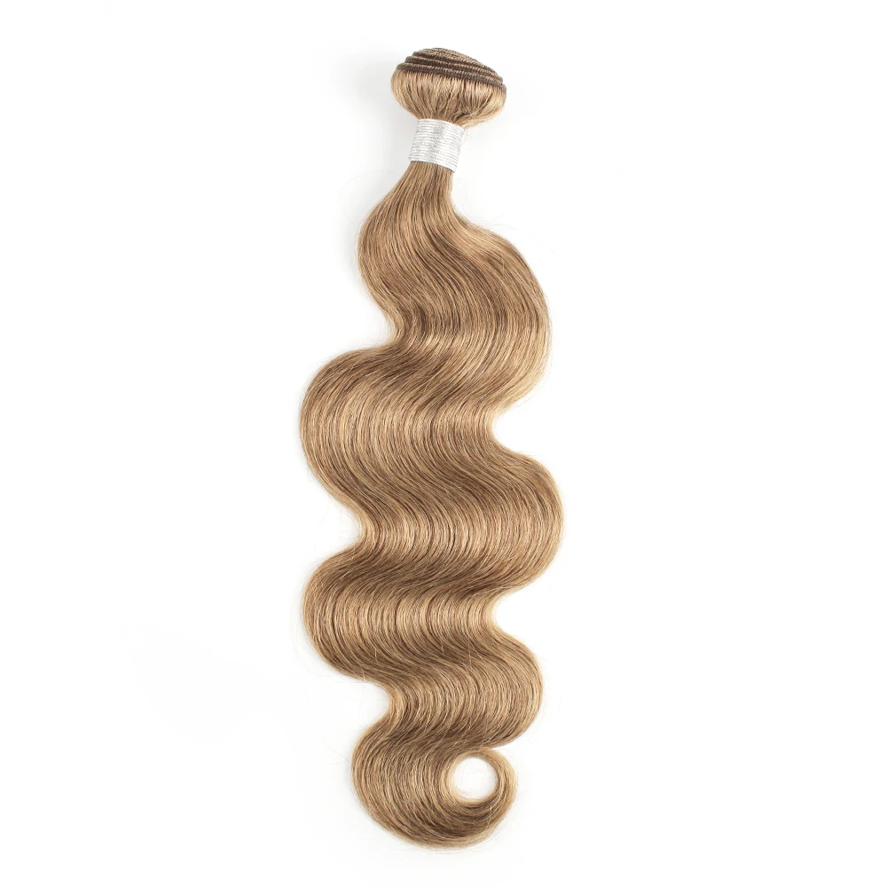 Human Hair Bundles Human Hair Extensions Kisshair #8 body wave medium brown pre-colored remy Brazilian human hair 16 to 24 inch