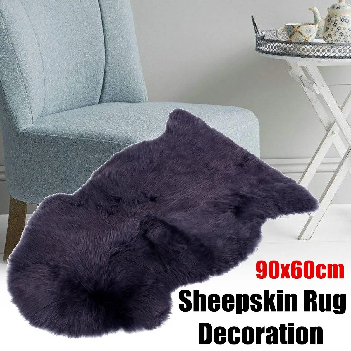 60*90 см коврик из овчины, имитация шерсти диван коврик, напольный ковер шерстяной коврик для сиденья эркерное окно Одеяло Гостиная текстиль