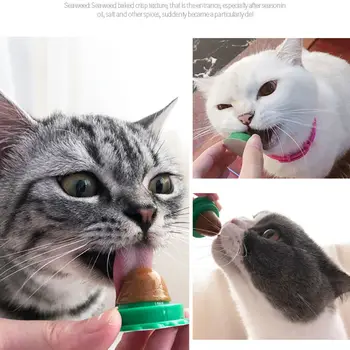 

Trace Element Cat Treats Energy Ball Cat Snacks Licking Sugar Snacks Ball with Sucker Natural Catnip