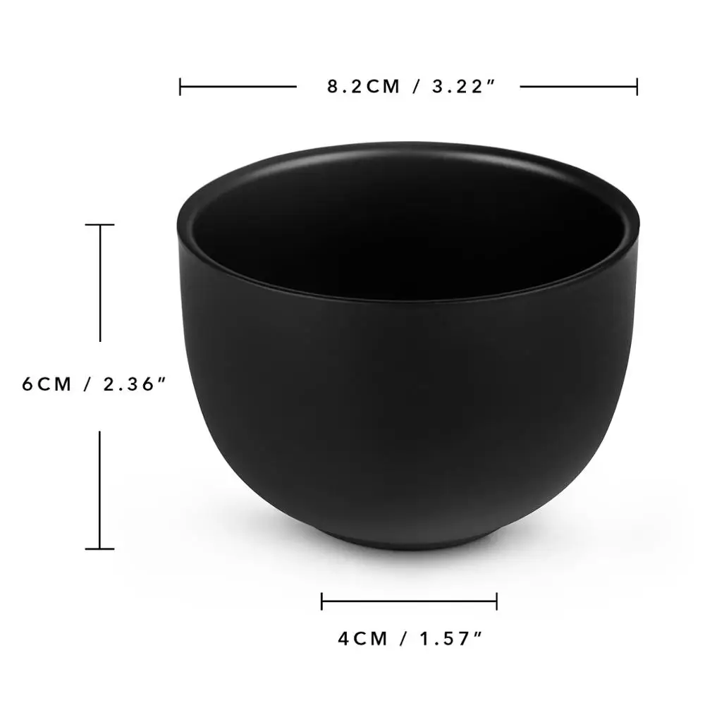QSHAVE чаша для мыла из нержавеющей стали Безопасная бритва Классическая подставка для щетки для крема для бритья 8,2x6x4,2 см щетка не входит в комплект - Цвет: Black