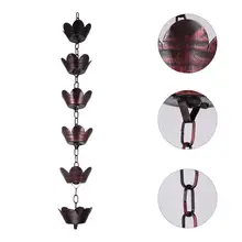 1 м металлический дождевой сток-цепь лепесток Форма чашки Ловец дождя для водосточный металлический дренажной водосточной водостойкий дождевой сток-цепь водосточный желоб водосточной трубы 1 м металлический дождевой сток-цепь лепесток Форма чашки Ловец дождя для водосточный металлический дренажной водосточной водостойкий дождевой сток-цепь водосточный желоб водосточной трубы