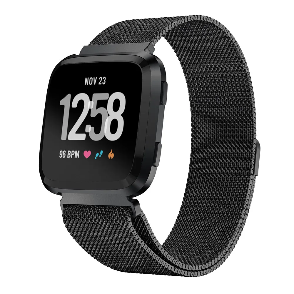 Металлический ремешок из нержавеющей стали для Fitbit versa, ремешок на запястье Миланского магнитного браслета для fit bit Lite Verse Band аксессуары ремешок