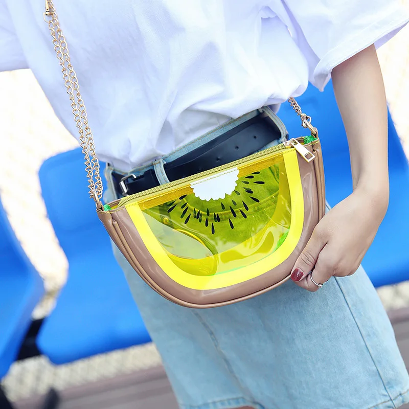 Xia Rixin милая сумочка на ремне с фруктами мягкая сумка-мессенджер цепочкой женская