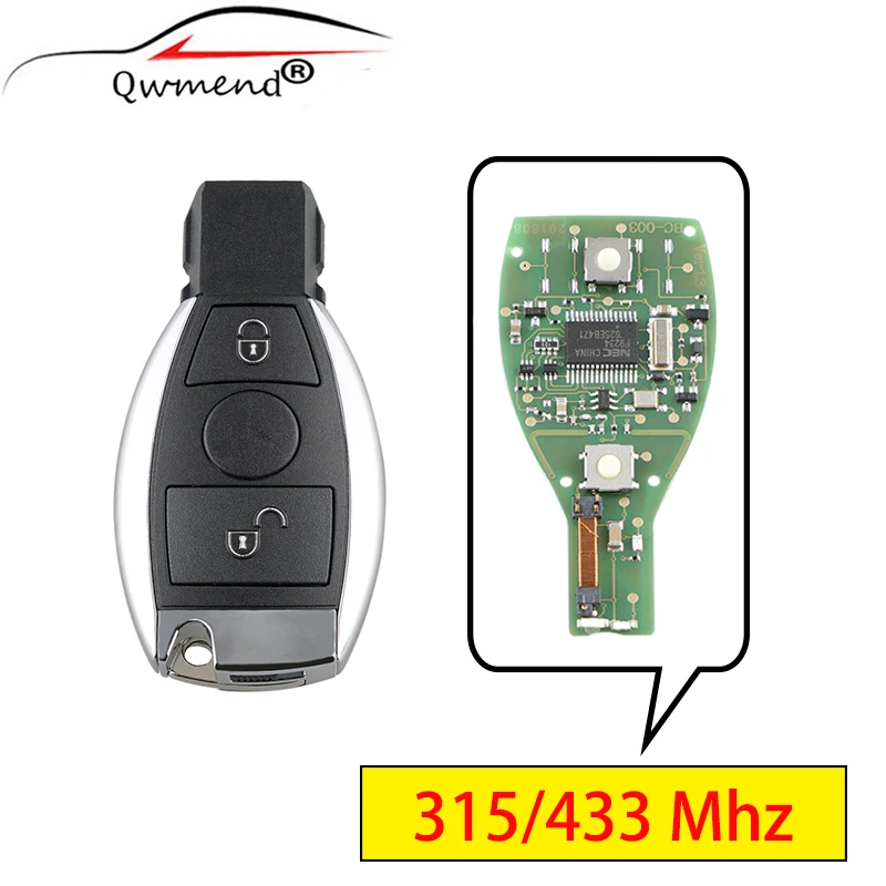 

for Mercedes Benz Key 315/433Mhz Smart Car Key for Mercedes Benz Year 2000+ 2 Buttons Car Remote Key