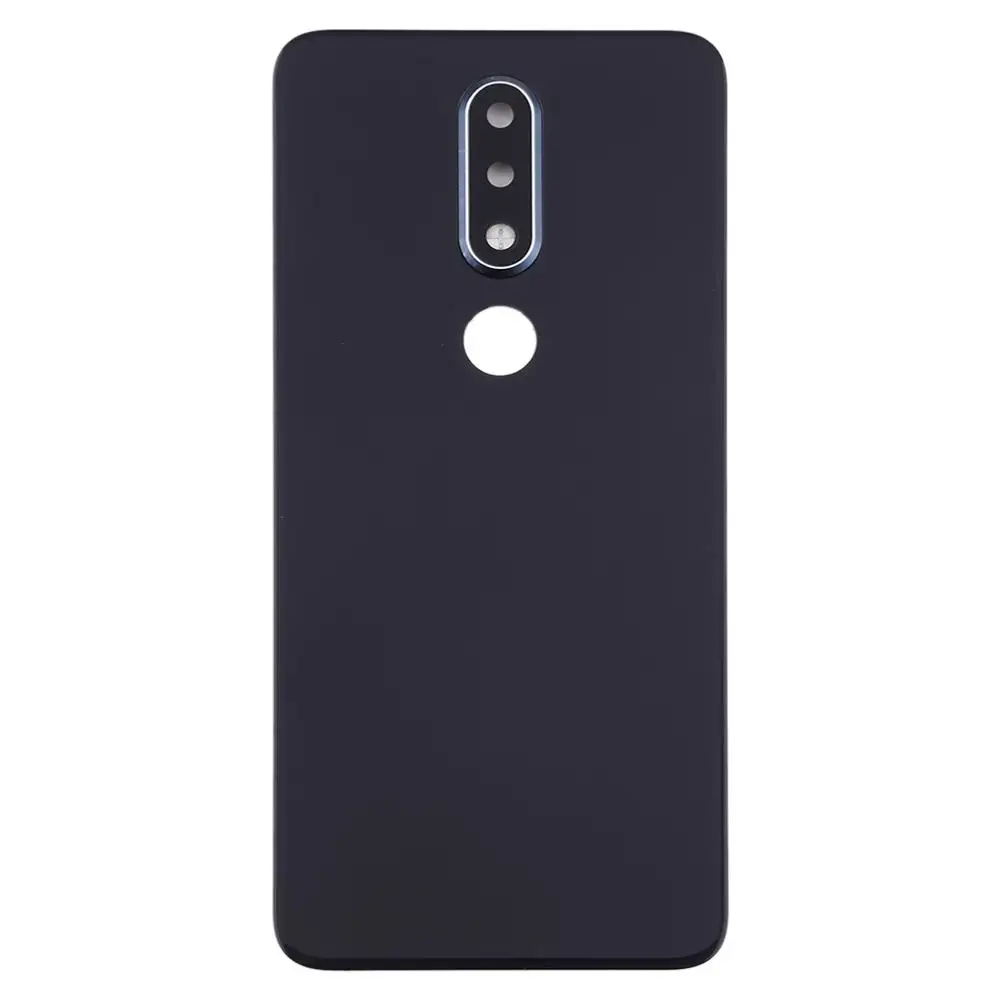 Синий Батарея задняя крышка с Камера объектив для Nokia X6()/6,1 плюс TA-1099 - Цвет: Синий