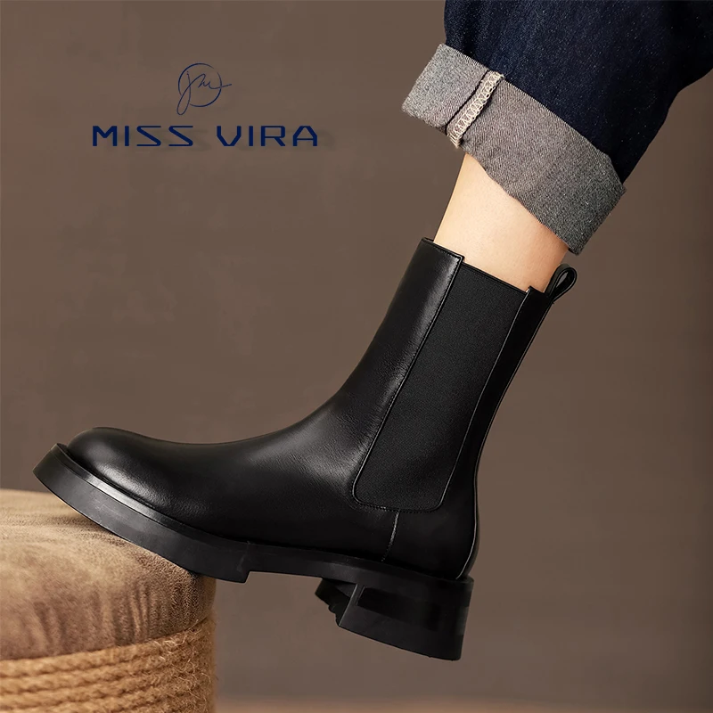 スーパーセール半額 Viraシェラシーブーツ 本革の女性用ブーツ ファッショナブルな厚底靴 黒のブーツ アウトレットsale Agudigraficos Com