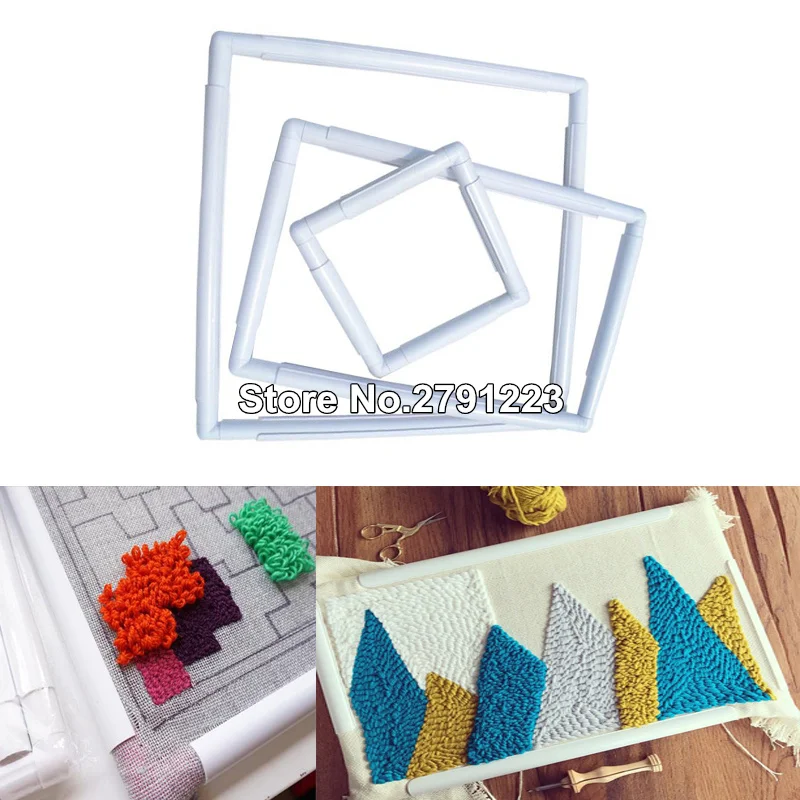 DIY-Embroidery-Hoop-Cross-Stitch-Craft-Tool-Sewing-Tools-Handhold-Square-Shape-Plastic-Frame-Sewing-Craft