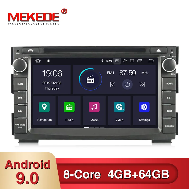 Android 9 0 8 ядерный Автомобильный мультимедийный DVD gps плеер для KIA Ceed 2009-2012 с 2din Авто