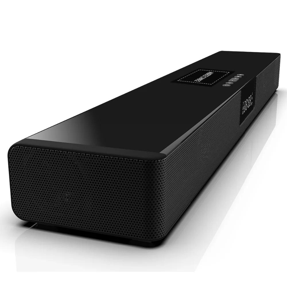 

Rsionch Strip Wireless Bluetooth Speaker QI Wireless Charging Soundbar Stereo Home Theater Sound Bar TF USB RCA Clock for PC TV