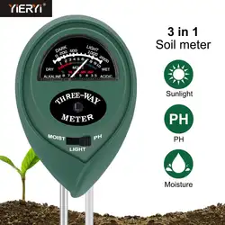 Yieryi 3 в 1 завод цветы измеритель кислотности почвы/влаги/свет метр почвы тесты комплект для сада и сельского хозяйства