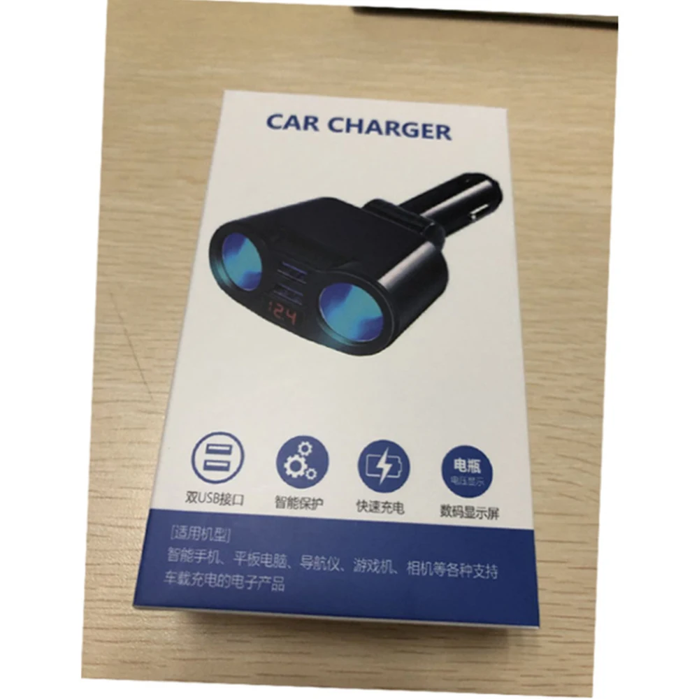 3.1A двойной USB Автомобильное зарядное устройство Авто адаптер питания Многофункциональный светодиодный от одного до трех автомобильного прикуривателя Разветвитель Питания WTB23 - Название цвета: Box