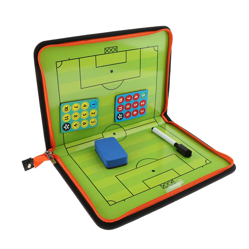 Portable Professional Football Magnetic Tactics Board Soccer Coaching Board with Marker Pen and Eraser 28.2x20cm