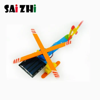 

Saizhi Solar helicopter Model Kits Toys for Boys Inventions Science Physics Toy Handmade Aircraft DIY Kit Model Educational Toys