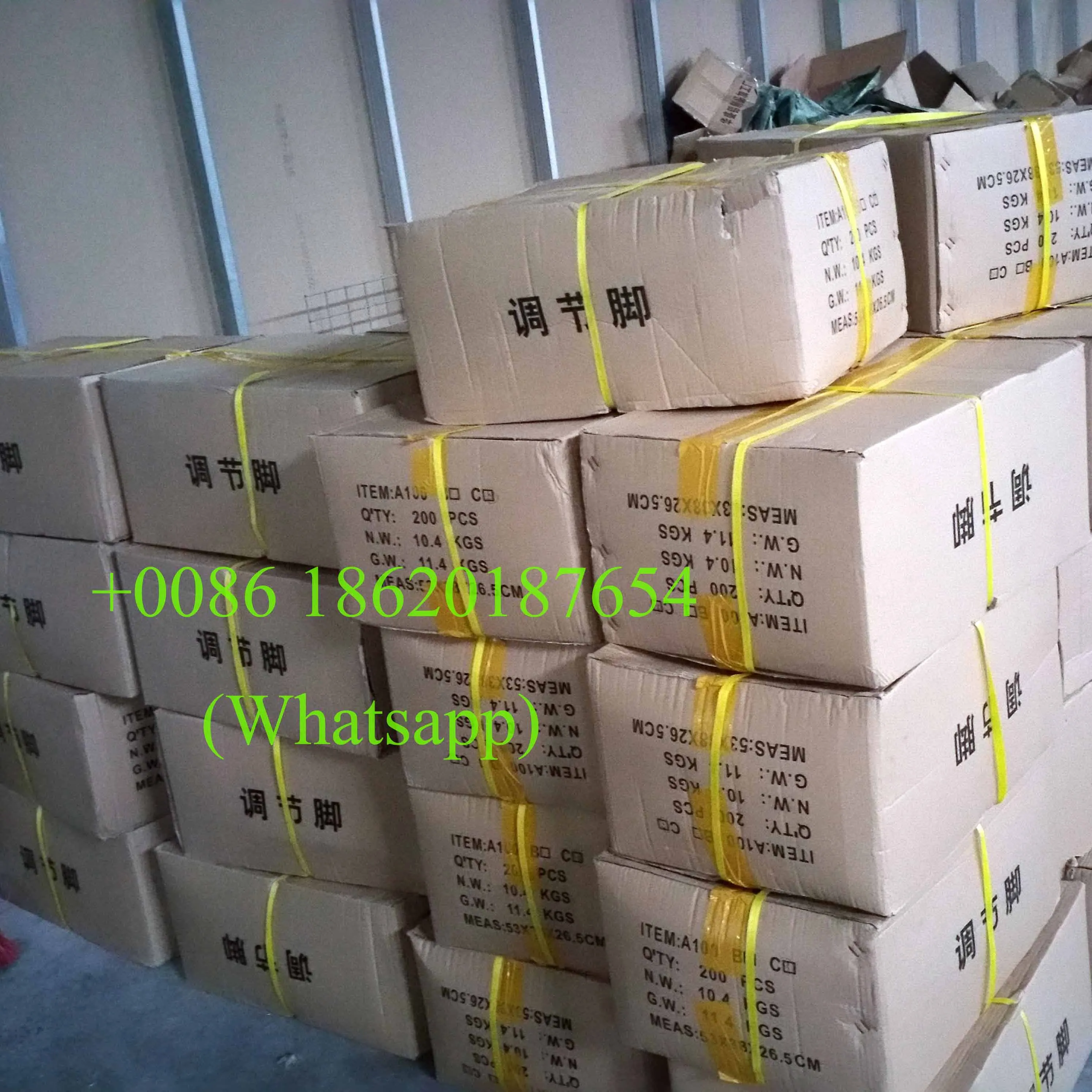 95-130mm Adjustable Feet Cabinet Foot Circular Plastic / Adjustable Furniture Feet / PP Black Foot Line