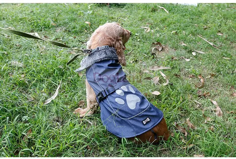 Одежда для домашних животных водонепроницаемая теплая куртка собак зимнее