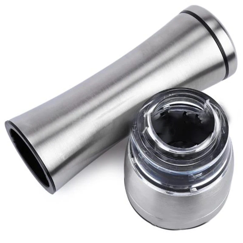 Manual Sea Salt Pepper Mill Stainless Steel Solid Particle Hand Grinder Portable Kitchen Spice Tool