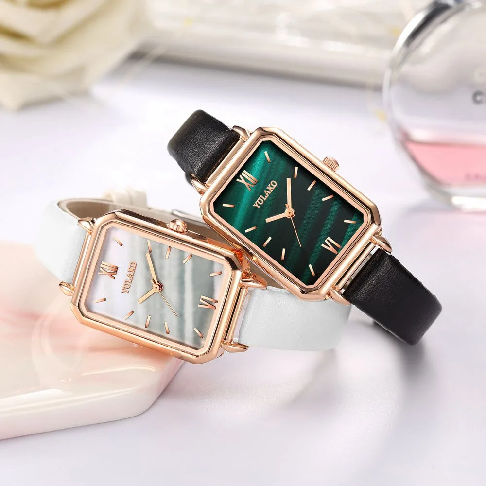 

2020 Fashion Women's Square Roman Watches Quartz Leather Band Watch Casual Luxury Clock Lady Wrist Watch Relogio Feminino