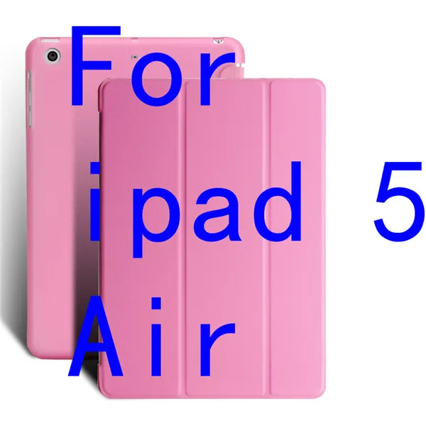 Чехол для ipad 5 Air с откидной подставкой для ipad 2/3/4, полностью умный чехол из искусственной кожи для ipad mini 4, чехол для ipad Air, настольный чехол+ ручка - Цвет: Air pink