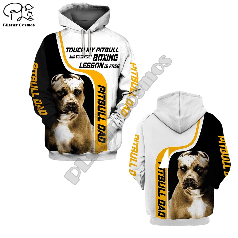 Мужские толстовки унисекс с 3d принтом Pitbull dad Dog, осенние толстовки на молнии с длинными рукавами, Женский пуловер, спортивный костюм с капюшоном, Весенняя верхняя одежда