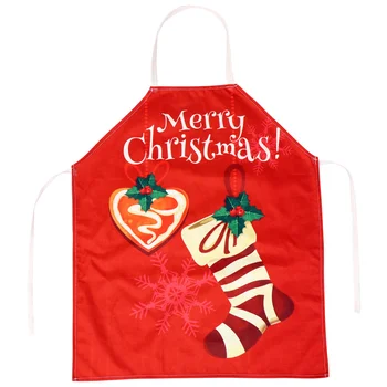 

1Pc Christmas Decoration Apron Cloth Color Printing Decoration Props Apron