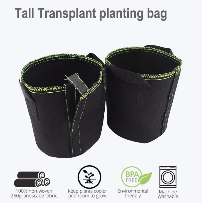 1 2 3 gallon Plant starter Grow Bags seed Nursery pots Veg flower Transplant planting Self-Adhesion Fabric Garden Cultivation a1